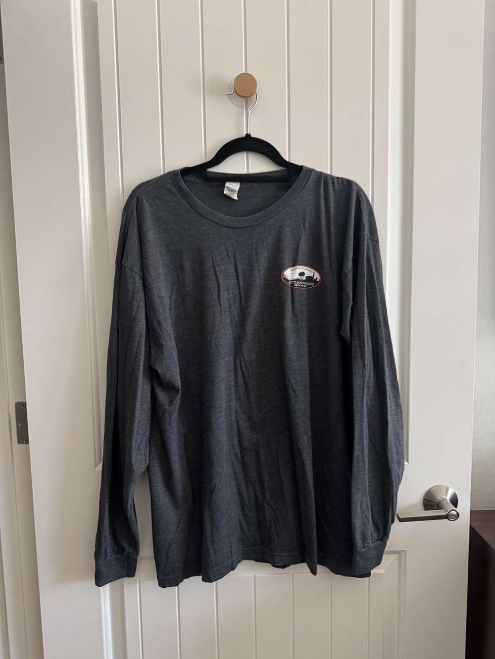 Charcoal Gray Long-Sleeve Graphic Tee